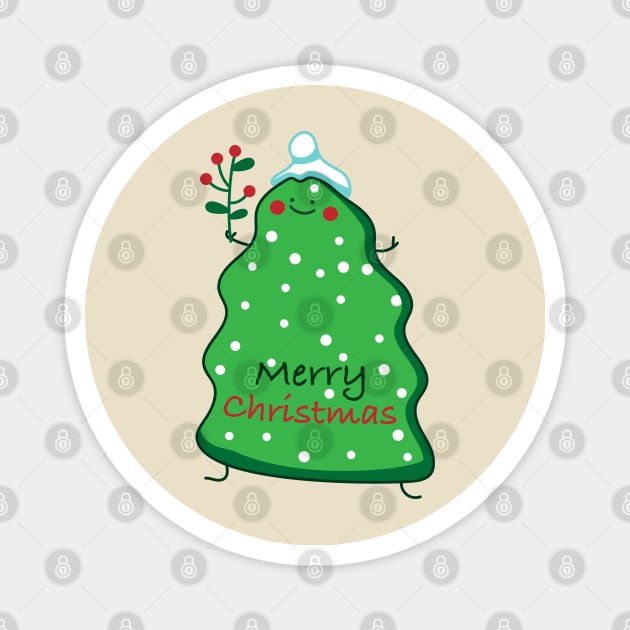 Christmas fir tree Magnet by spontania